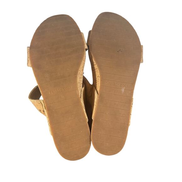 Kenneth Cole Natural Cork Wedge Slide Sandals Size 8 Comfort Casual Summer - Picture 4 of 9